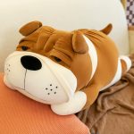 Cute Shar-Pei Plush Toy - Lying Position Dog Stuffed Animal Sleeping Pillow