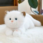Soft Ragdoll Kitten Plush Toy - Realistic Lying Position Cute Cat Stuffed Animal for Girls